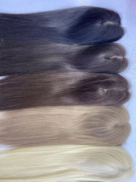 Wholesale 24# color  Silk Base Closure Topper Virgin Human Hair Toupee Replacement System for Women Cheaper Price Hairpiece