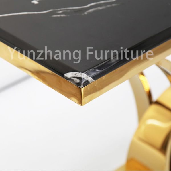 Набор комнаты прожития основания нержавеющей стали золота 201 таблицы консоли мрамора прямоугольника