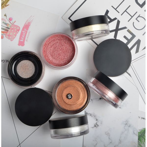 Easy Coloring Makeup Cheek Highlighter , Highly Pigmented Highlighter Loose Powder