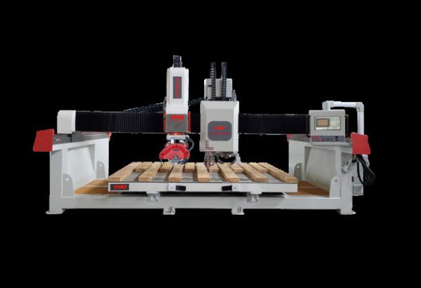 High Precision CNC Bridge Cutting Machine Rock Stone Slab Saw 45° Chamfering