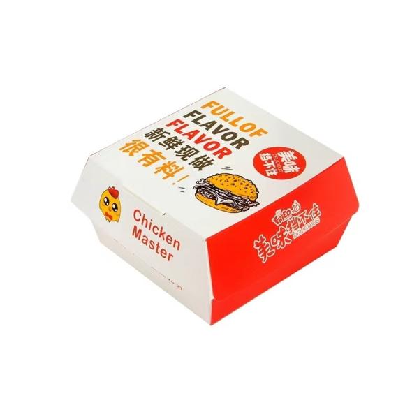 Delivery Paper Burger Box Custom Printing Restaurant Delivery Brand Packaging Hot Dogs Catering Fast Food