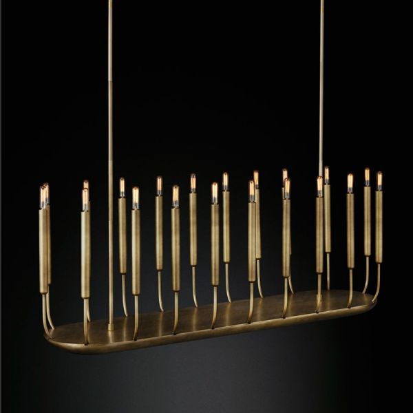 Customizable Design Brass Body Pendant Light with 50000 Hours Lifespan for Luxury Dining Room Chandelier