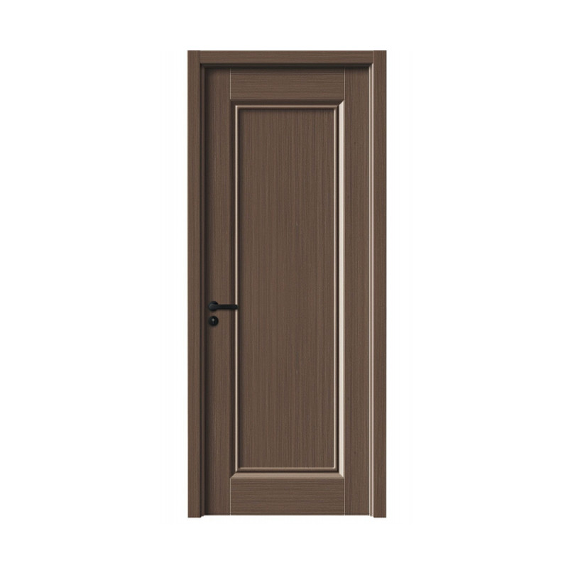 China Manufacture Wholesale Simple Design Mahogany Wood Entry Interior Wooden Door for House Room with Smart Lock