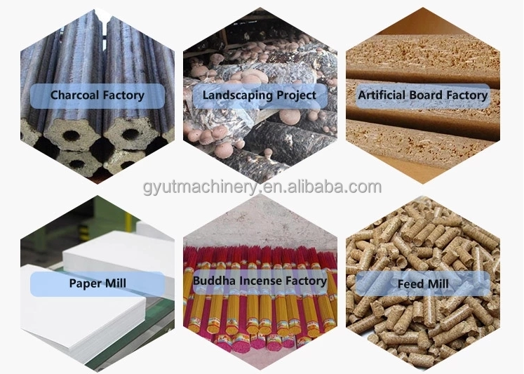 Сдавливание отходов древесины из биомассы с помощью деревянного бревна