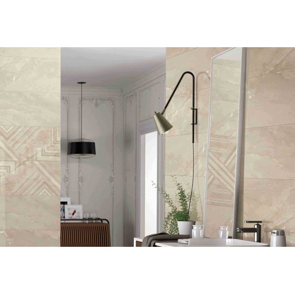 Bathroom Wall Glazed Porcelain Tile / Indoor Ceramic Tile Simple Style