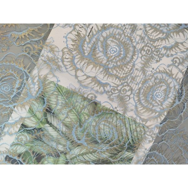 Флористическая металлическая ткань шнурка