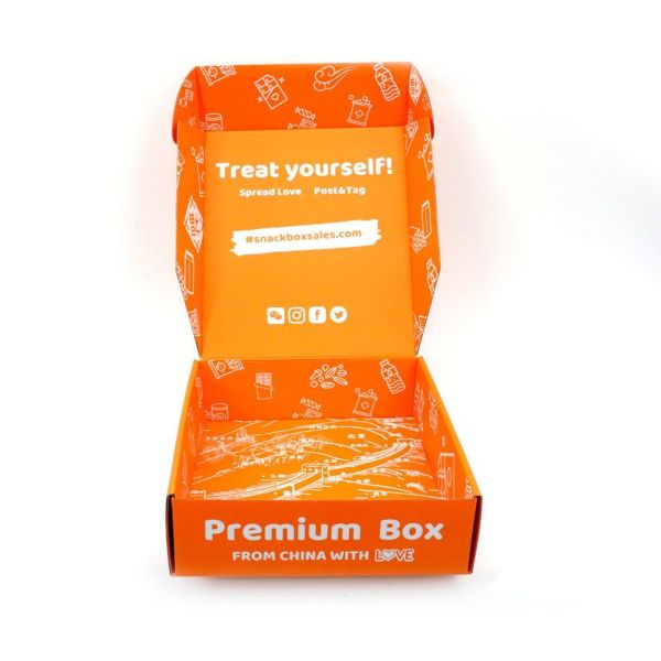 Caja de regalo plegable de papel cartón corrugado Ropa postre Cosmética Frutas Caja de regalo de embalaje