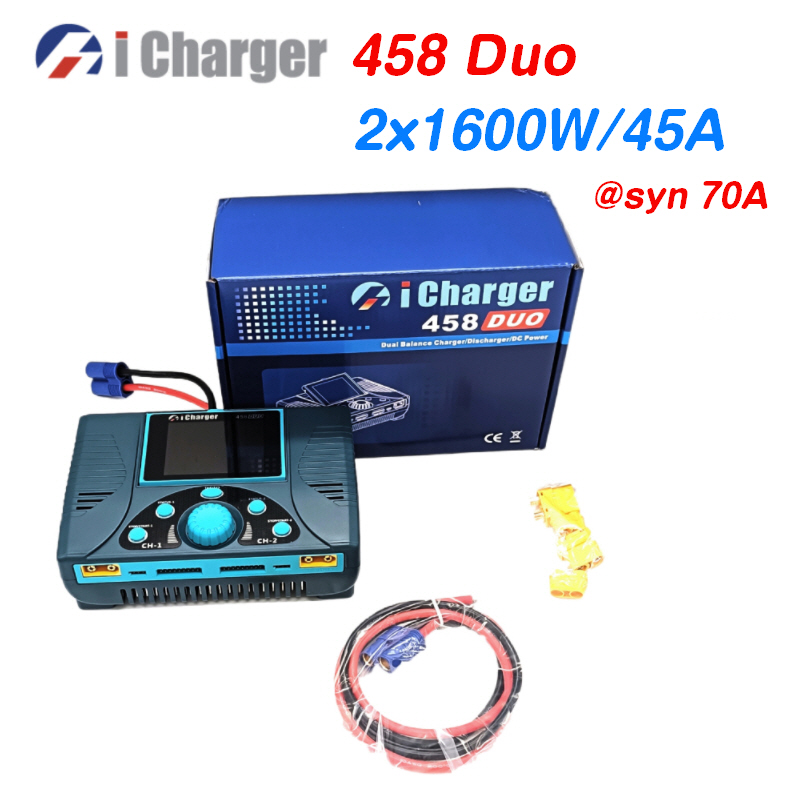 New ICharger 458 Duo Charger High Current/High Power/Multi-function 2200W/45A/8S