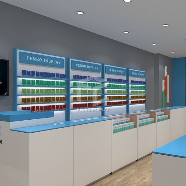 20mm Thick MDF Smoke Shop Furniture Spray Painted With Metal Halide