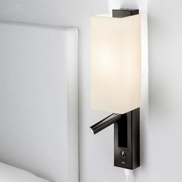 Classical fabric shade flexible reading wall lamp & inside bed wall light headboard wall light for hotel guest room