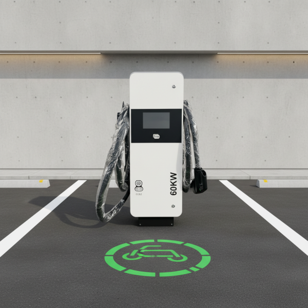 60KW Dual Guns Smart EV DC Fast Charging Station with OCPP APP Control and GB/T CCS2 Interface