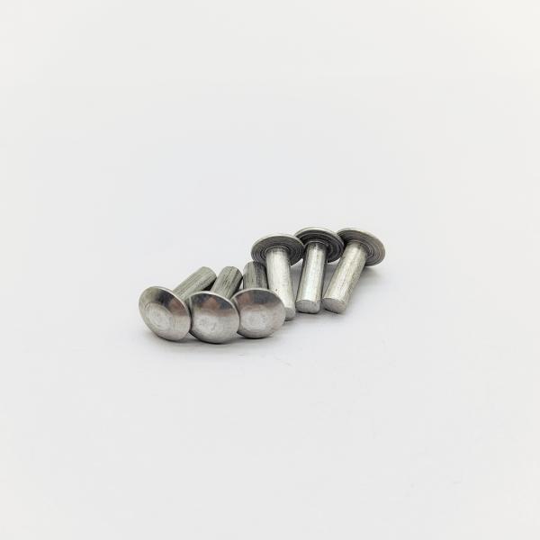 Rivets solides industriels légers - Aluminium 6061 - Tête bombée - Pour étagères de stockage et meubles - 3/16 & 1/4 pouces