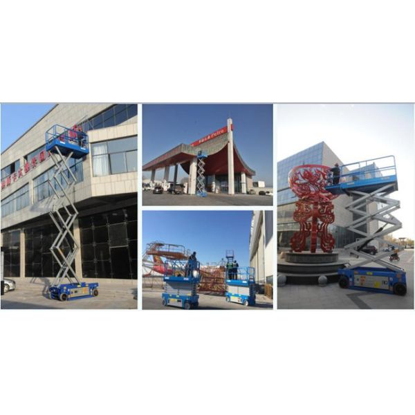 Tabela de elevação de tesoura hidráulica autopropulsada de 500 kg