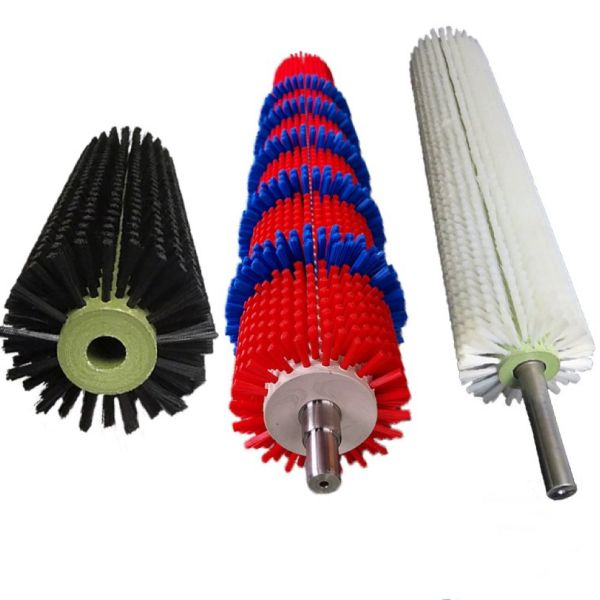 Нилоновая промышленная цилиндрическая щетка для очистки конвейерных ремней