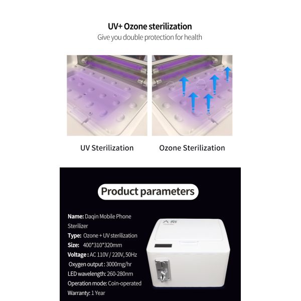 Desinfectante UV multifunción para teléfonos, máquina desinfectante 50Hz