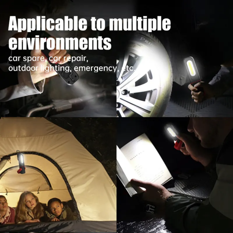 New Car Repair COB Work Light Multi Color Temperature Maintenance Light with Hook and Bracket Charging Multi Functional Light