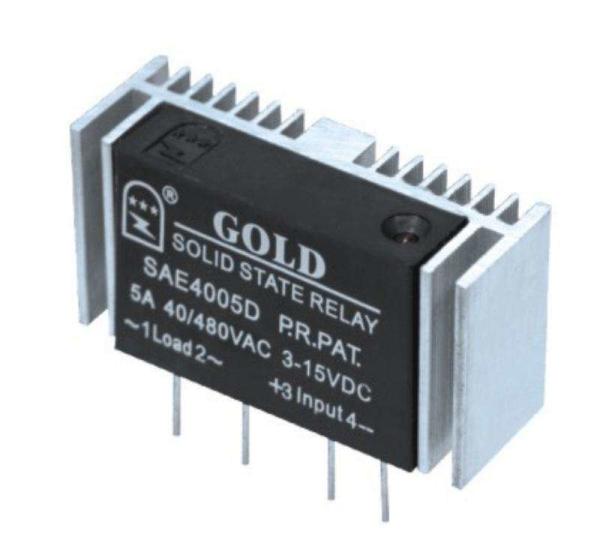 High Strength Black PCB Mount Solid State Relay With 15A Contact Rating