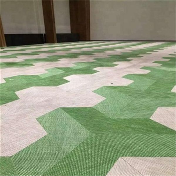 Fashion Pattern PVC Woven Vinyl Flooring Tiles For Hotel / Home Anti Slip