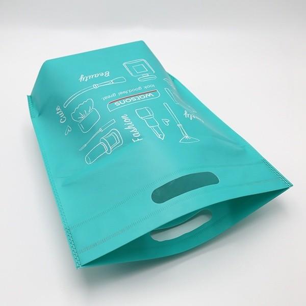 WENZHOU die cut handle non woven carry bag hot sales eco d-cut reusable non woven bag