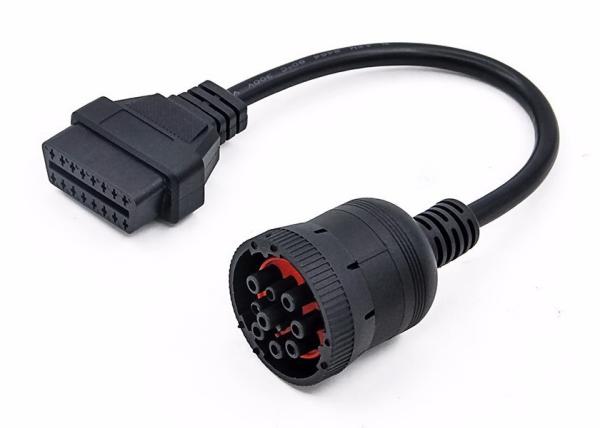 Type 1 Deutsch 9 Pin J1939 Female to J1962 OBD2 OBDII 16 Pin Female Cable