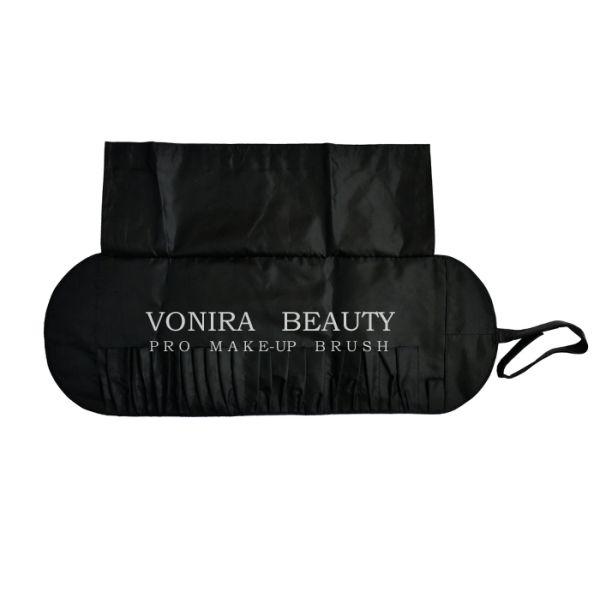 Обруч держателя сумки щетки макияжа кожи ПУ свертывает вверх мешок случая карандаша ручки канцелярских принадлежностей