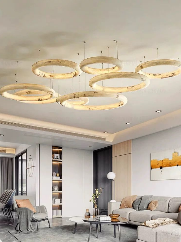 Современный роскошный алабастр L1P люстра латунный подвес висящий свет столовая кухня остров гостиница бар AC заводская цена