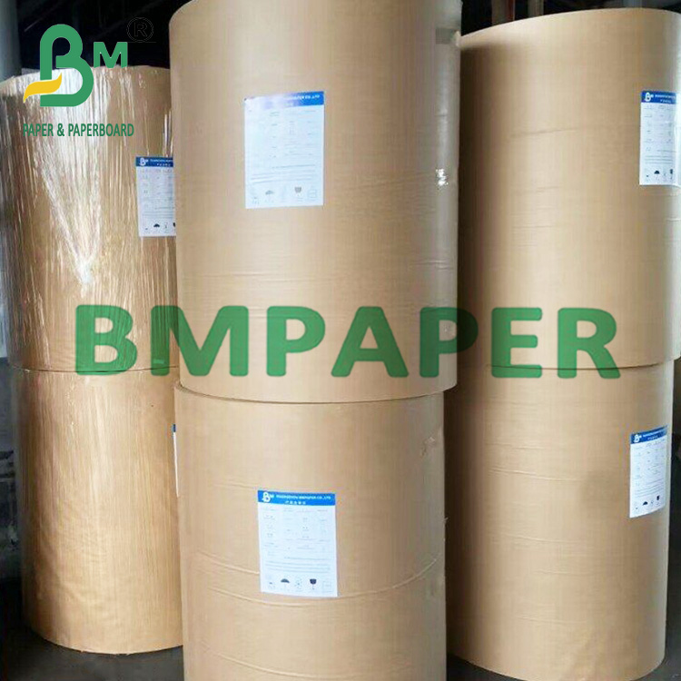 Brown Roll Packing High Strenth Extensible Paper For Chemical Bag 50-120gsm Карусель коричневая упаковка высокопрочная расширяемая бумага для химических пакетов 50-120 г