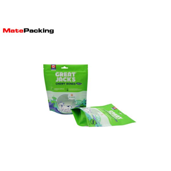 Aluminum Foil Waterproof Pet Food Packaging Bags Stand Up With Clear Window