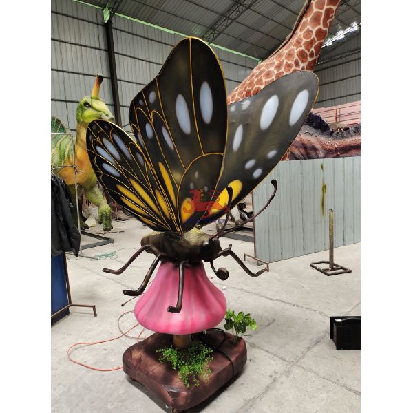 Waterproof Theme Park Realistic Animatronic Butterfly Insect Model For Business Activities