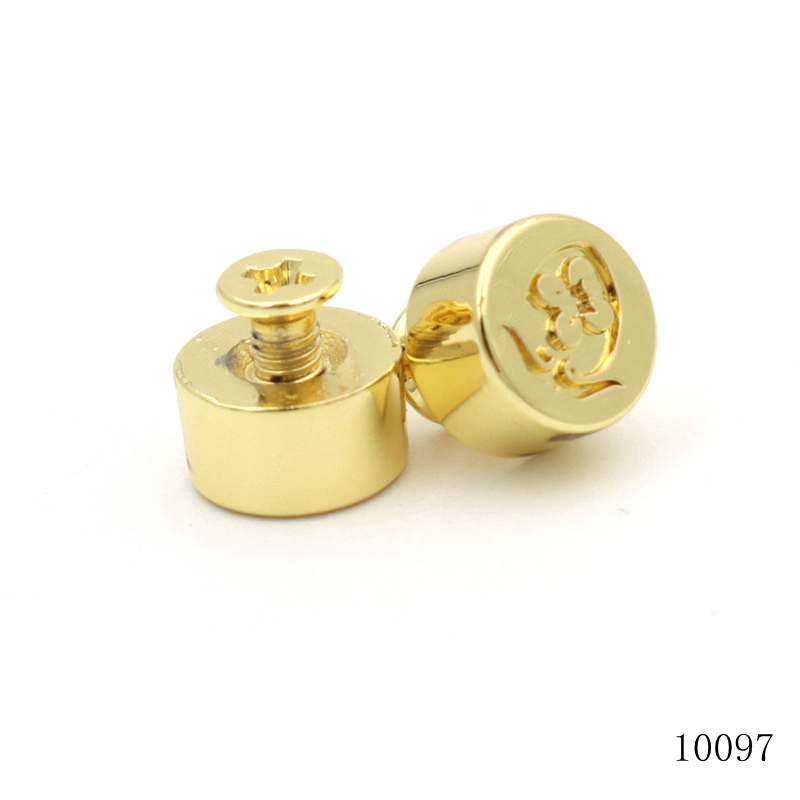 Premium Metal Logo Rivet Stud Custom Thick Rivet with Screw for Leather Decoration Bag Garment Jeans