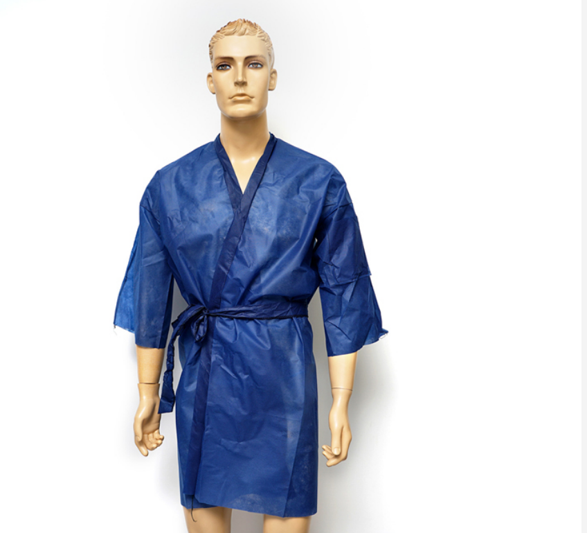 OEM Non Woven Disposable Kimono Gowns For Beauty Salons