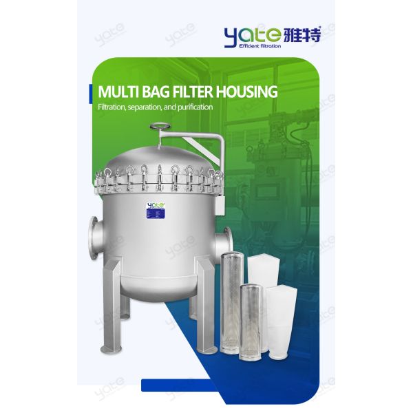 Stainless Steel Bag Filter Housing 1-24 Bags 10 Bar Pressure