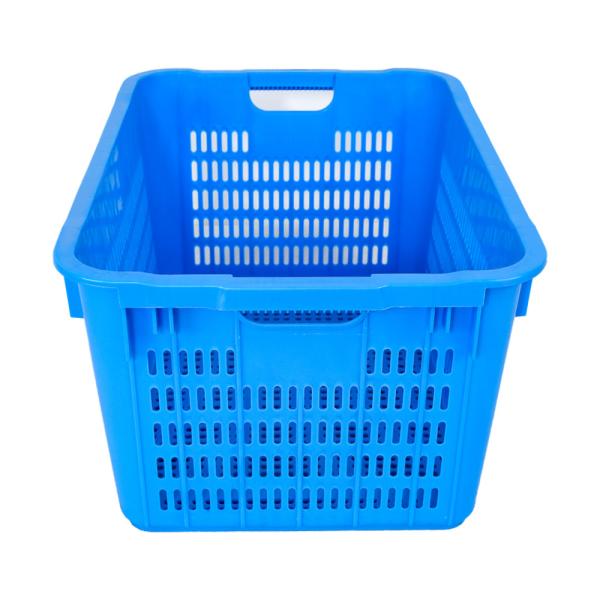 Mesh Style PP Vegetable Fruit Nestable Basket Plastic Turnover Crate with Customized Logo