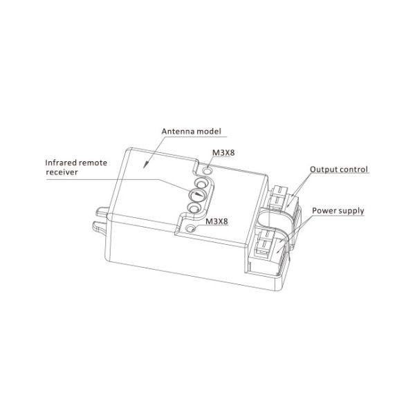 220-240V микроволновой AC датчик движения переключатель IP20 HNS211UV для УФ-лампы