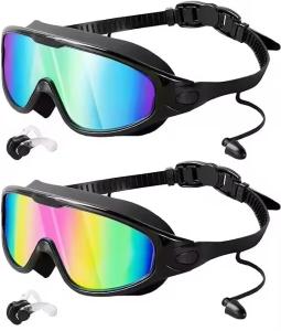 Clear View Broad Vision Anti Fog UV Protection Swimming Goggles No Leaking