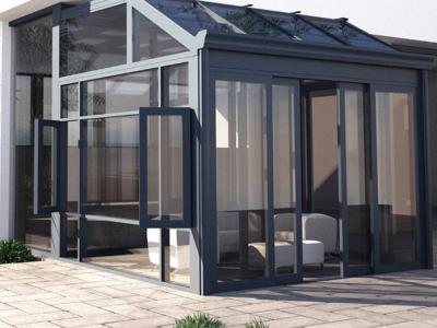 ODM All Season Sunroom Rectangle , Aluminium Sun Shade Louvres For Garden