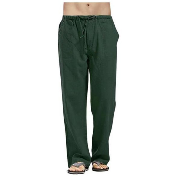 Men's Anti-pilling Cargo Sweatpants Autumn Waterproof Pants with Flat Front Style
