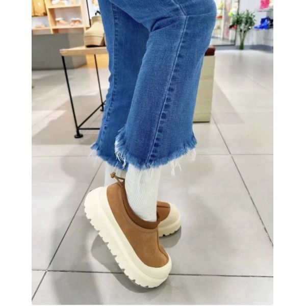 Winter Cowhide Plus Velvet Thickened Outer Wear Bread Shoes One Foot Snow Boots For Women