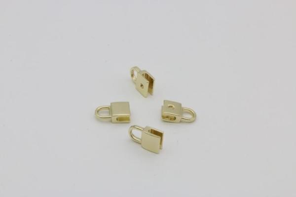 OEM design bag making accessories fashion light gold decorative metal lock parts