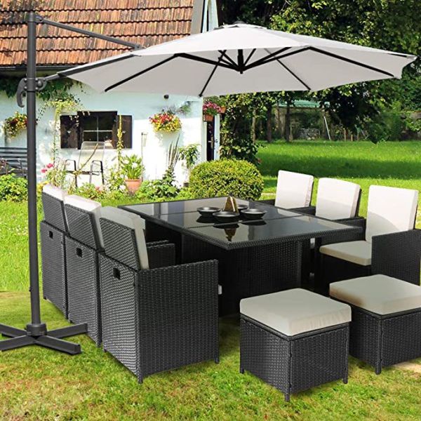 Outdoor Garden Restaurant Windproof Cantilever Picnic Aluminum Alloy Patio Umbrella for Leisure