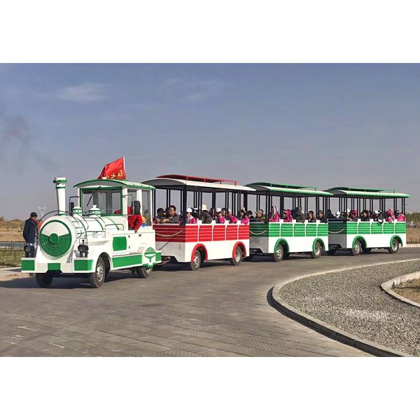72 Passengers Tourist Train Rides Shopping Mall Train Fiberglass Material