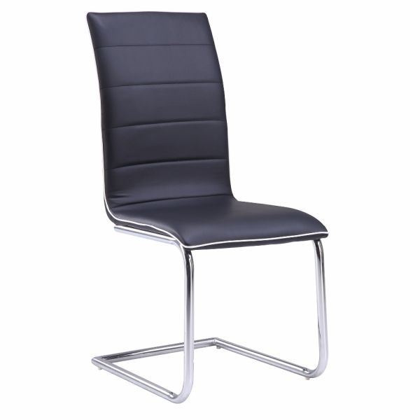 Stackable PU Leather Metal Leg 30KGS 0.42CBM Modern Dining Chair