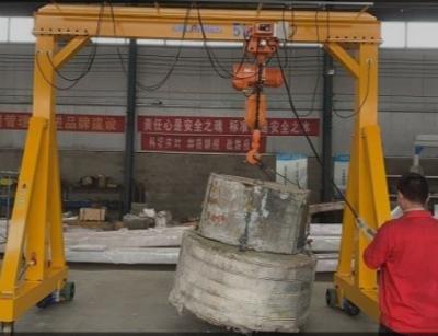 Alarm System Lightweight Portable Gantry Crane 2 Ton Energy Saving