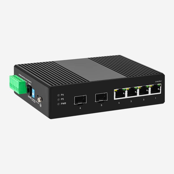 IP30 entalhes espertos fáceis industriais das portas ethernet 2G SFP do interruptor 4