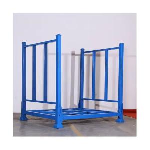 Strong Loading Capacity Steel Stackable Storage Rack Metal Foldable Stacking