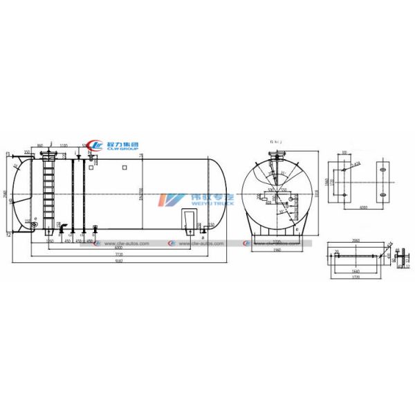 бак для хранения в регулируемой газовой среде жидкостного пропана 50cbm для бензозаправочной станчии сжиженного нефтяного газа
