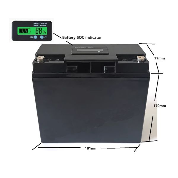 Longue durée de vie  Batterie Lifepo4 12V 24Ah pour équipements de surveillance de sécurité, jouets pour enfants, outils électriques