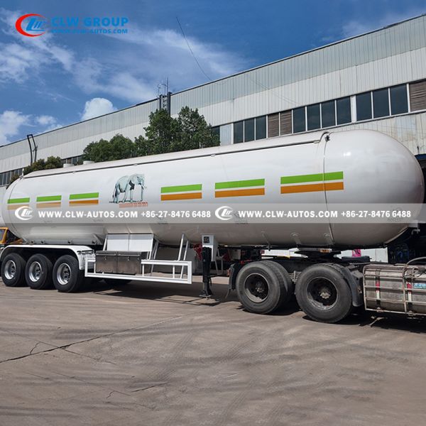 Tri-Axle 60m³ LPG Tanker Trailer with Q345R Steel Tank and USA CORKEN Pump for Bulk Gas Distribution