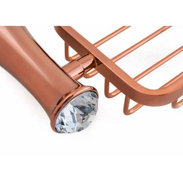 Пластина Розовое золото аксессуар ванной мыло блюдо Цинк сплав и кристалл