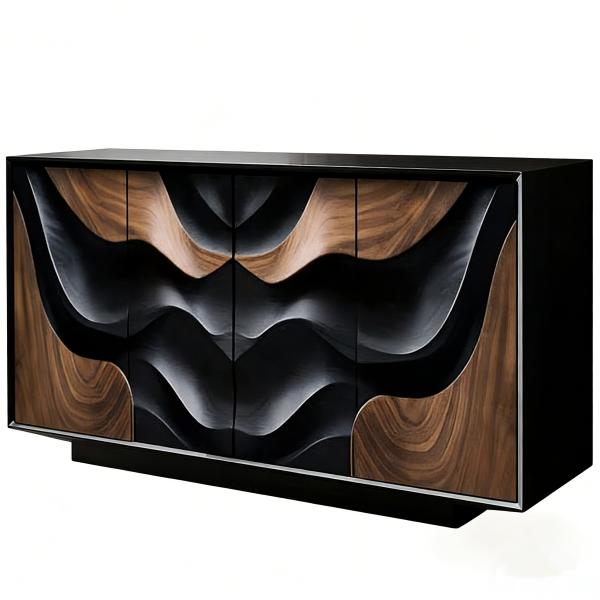 High Quality Wooden Sideboard Table with Large Storage Living Room Kitchen Buffet Cabinet Sideboard with Drawer and Doors